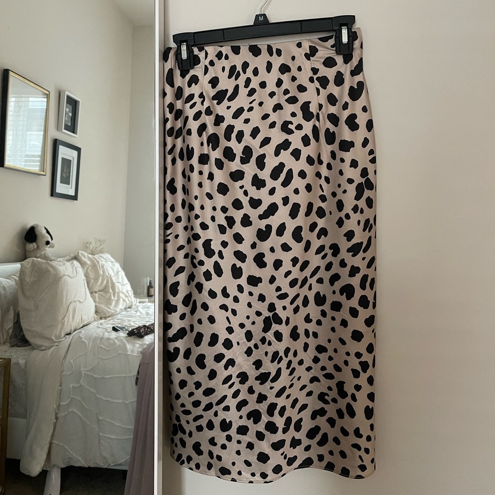 Leopard Slip Skirt
